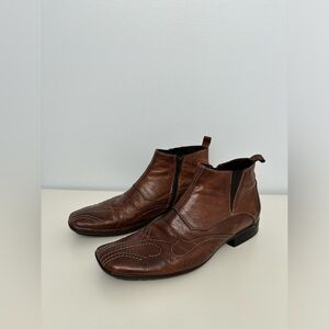 Bacco Bucci Men's Carlyle Boot Shoes, Made in Italy, Genuine Leather Size 11